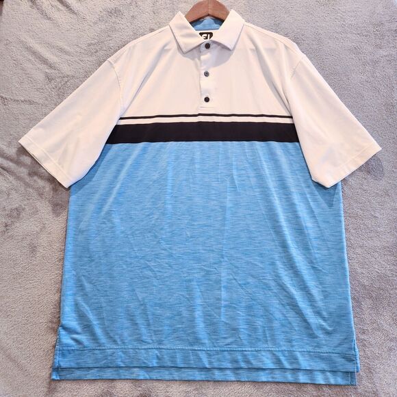 FootJoy Men's ProDry Performance Colorblock Golf Polo Short Sleeve Shirt Size XL - Picture 1 of 11